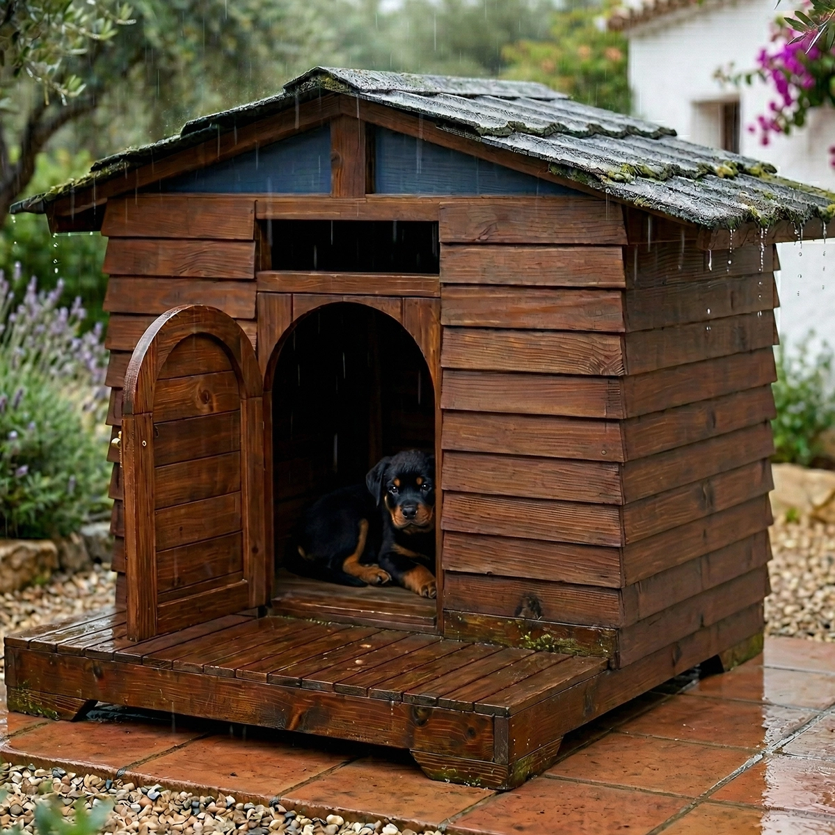 Niche de Chien en Bois Massif - Image principale